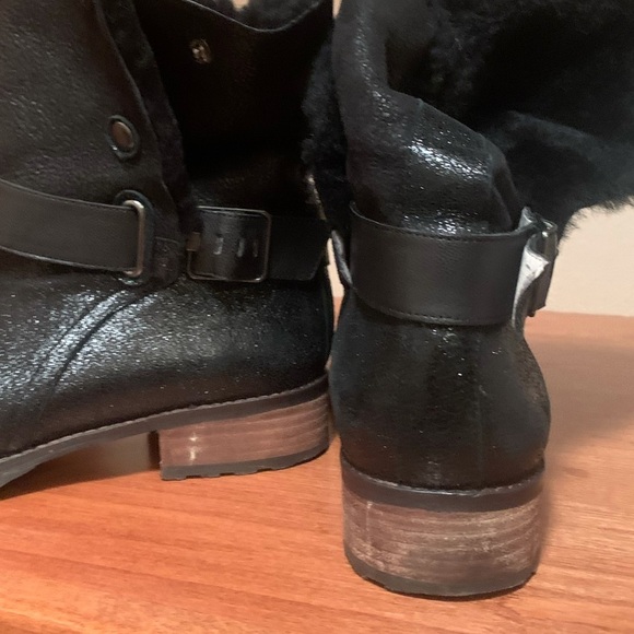 Matt Bernson Tundra Shearling Black Boots 10 - Picture 2 of 11